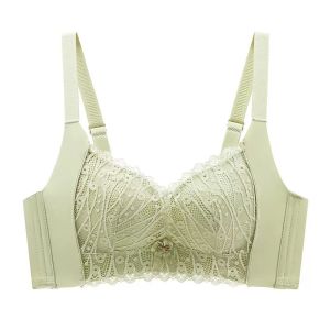 Beauty Salon Adjustable Underwear Small Breasts Ladys Push up Chest Support without Steel Ring Latex Lace plus Size Bra ☺1130