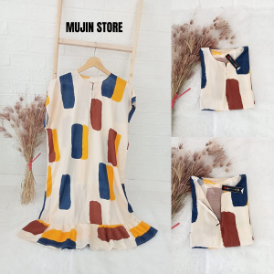 daster ruffle busui motif random/daster jumbo motif random/daster wanita/daster busui