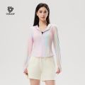 Cosleaf เสื้อกันยูวีผู้หญิง UPF50+ Anti-UV แขนยาวมีลาย รุ่นNSRF240520 เนื่อผ้าบางนุ่มใส่สบาย ยืดหยุ่น แห้งไว. 