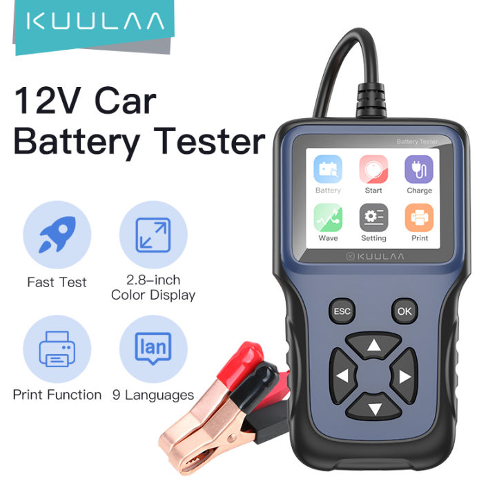 KUULAA V311B Car Battery Tester Charger Analyzer 12V 2000CCA Voltage