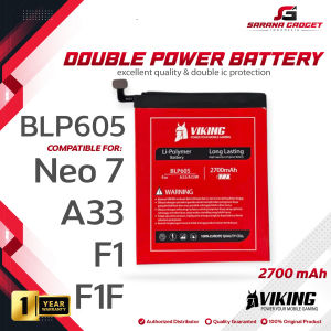 Baterai VIKING Double Power Oppo A33 Neo 7 F1 BLP605 BLP 605 Batre Batrai Battery Handphone HP Dual