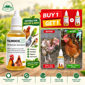 [Fast Shipping] Tilmoco25 35ml for Chicken & Birds – Helps Treat Flu and Reduce Runny Nose Symptoms
