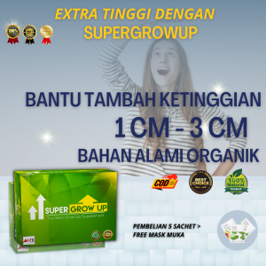 SUPPLEMENT UBAT TINGGI SUPERGROW UP Susu Peninggi Badan Height Gerow Up Original Viral Malaysia - Hot Sale Halal Gmp Dll