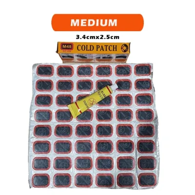 Stiker Sticker Lem Tambal Ban Karet Dalam Sepeda Motor Strong Tire Tube Cold Patch COLDPATCH Large L 24 L24 Medium M M 48 Alat Tambal Ban Tip Top Untuk ban Luar Dalam Sepeda Motor Mobil Karet Tambal Ban Tiptop