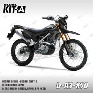 Decal stiker KLX 150 BF HITAM ABU D-A3-850 D-A3-488 A3-720