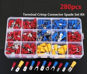 280Pcs/Boxed Assorted Insulation Heat Shrink Tube + Terminal Wire Connector Spade Set