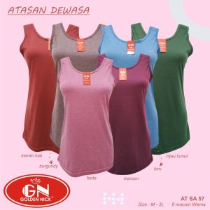 GOLDEN NICK TANG TOP/ATASAN / BAJU SINGLET KAOS WANITA DEWASA / TANK TOP GOLDEN NICK TALI BESAR  KAOS DALAM CEWEK WANITA DEWASA TANKTOP WANITA REMAJA BAHAN ADEM BAJU DALAMAN WANITA SINGLET PANJANG