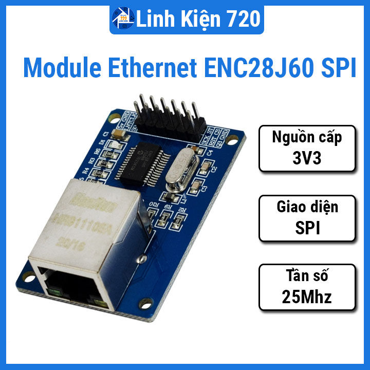 Module Ethernet ENC28J60 cổng RJ-45 tích hợp và giao tiếp SPI | Lazada.vn