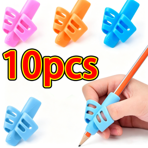 10/8pcs Kawaii Silicone Pencil Grip Two-Finger Writing Posture Corrector for Kids 3-12 Years