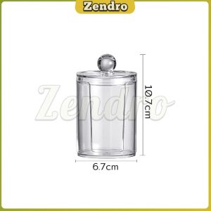 ZEO Cosmetic Cotton Storage Box Transparent Makeup Remover Cotton Box Cotton Swab Storage Box with Lid