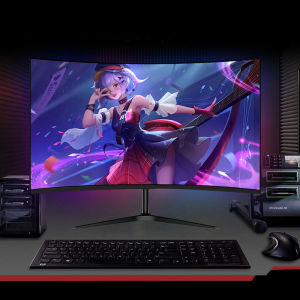 All In One PC Computer Curved Screen Complete Full Set Gaming PC Build in CPU Desktop PC Windows 10 Pro & Microsoft Office with Wireless keyboard and Mouse