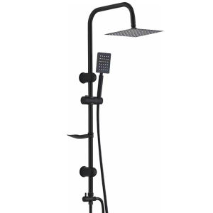 4 in 1 Shower Set Hot and Cold - Space Aluminum Piano Key Design High-Pressure Bathroom Shower with Faucet