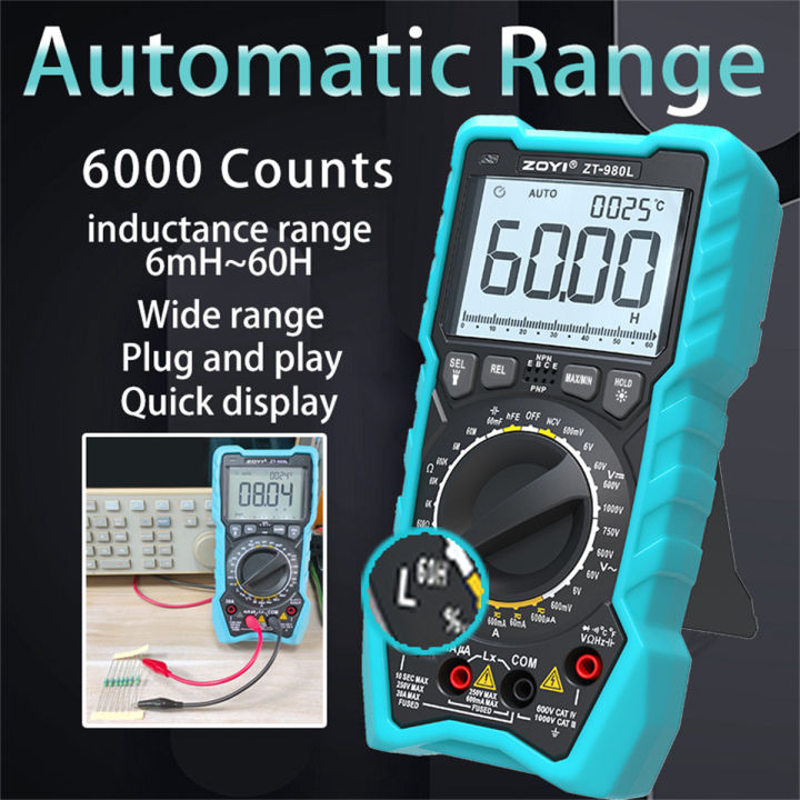 ZOYI ZT-980L Smart Multimeter Digital Multimeter Ac/Dc Current Voltage ...