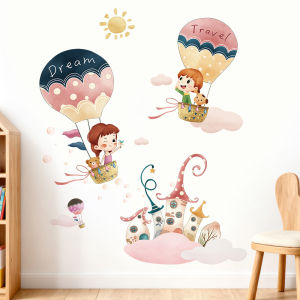Decal giấy dán tường trẻ em Khinh khí cầu Dream&Travel - Trang trí phòng cách bé trai và bé gái dễ thương