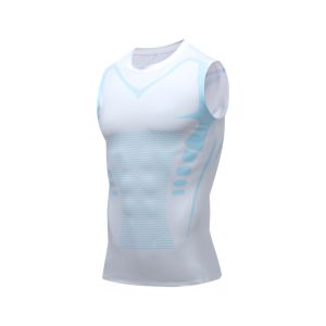 EO4MD Quick-Dry Ionic Shaping Vest Vest Body Shape Compression Men Ice-Silk Slimming Vest Elastic Top Tummy Control Sleeveles Shirts Tank Top Fitness Sportswear