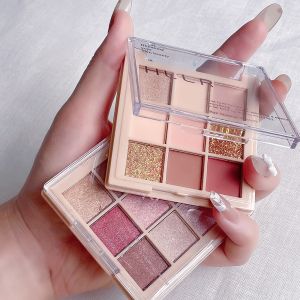 DORISNA 9color Eyeshadow Palette Net Red Pearly Matte Glitter Eyeshadow Shiny Korean Eye Makeup