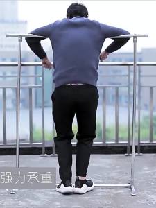 LZD  Stainless Steel Laundry Rack Floor Single Pole Type   Folding Interior Balcony Easy Hanging Cloth Rack Bedroom Drying Rack