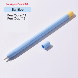 Silicon Pen Cover For Apple Pencil 2nd Gen Silicone Grip Sleeve Soft Cover Holder Cover With Pen Hat For Apple Pencil 2