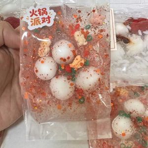 SIMPL Sensory Fidget Crunchy Squishy Ball Food Theme Crunch Sound Squeeze Bag Creative Pinch Crispy Handmade Balls Kids Adults