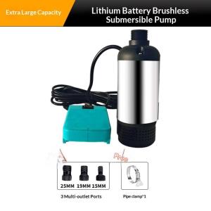 Submersible pump permanent motor without brushes lithium battery pump oil pump 21 V 24 V 1 V.