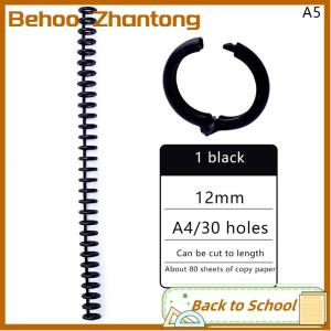 Behoo 30 lỗ Loose-Leaf nhựa ràng buộc Vòng mùa xuân xoắn ốc Nhẫn chất kết dính dải cho A4 giấy máy tính xách tay văn phòng phẩm vật tư