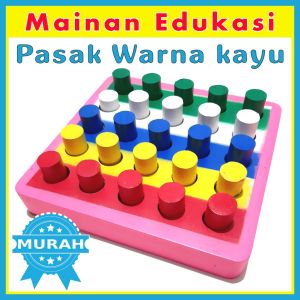Mainan Edukasi PASAK WARNA kayu