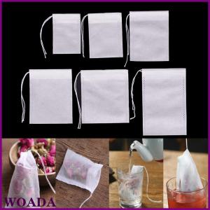 WOADA 100pcs không dệt rỗng Teabags Chuỗi Nhiệt Con dấu lọc giấy thảo mộc túi trà