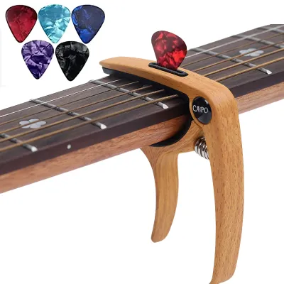 PLAYOU Guitar Capo for Acoustic and Electric Guitar 3 in 1 Capo with Pick Holder+1pcs pick
