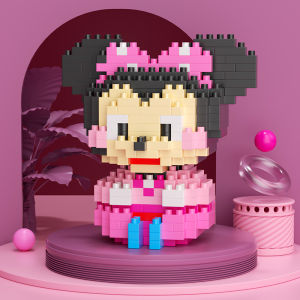 Tiny particles Assemble Compatible 400psc+ Star Dew Lena Belle Building Blocks Cute Animal series Puzzle Boys and girls Couple Gift Birthday Living room ornament Spot goods