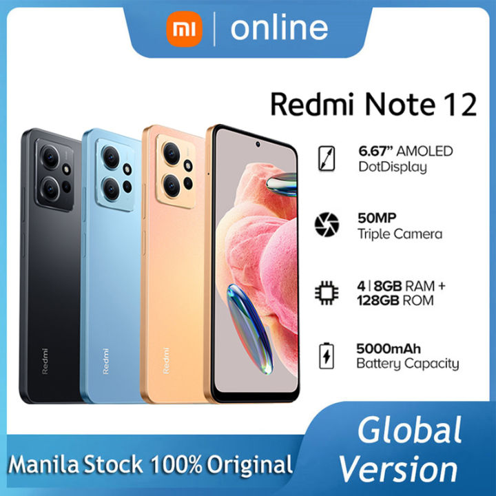 Xiaomi Redmi Note 12 Smartphone 4+128GB, 8+256GB Snapdragon 685 120Hz  AMOLED Display 50MP Triple Camera 5000mAh Battery 33W Fast Charging