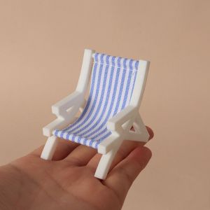 GTRBFDS Mini Ghế nhà búp bê 1/12 Nhựa 4.35.55.8cm Mẫu ghế bãi biển có thể gấp gọn Chất lượng cao Nhiều màu sắc Ghế nghỉ hè cho búp bê Dành cho búp bê OB11