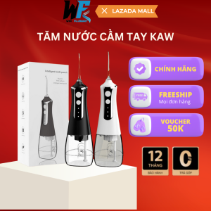 Tăm nước KAW - Hàng Chính Hãng 3 Chế Độ Phun Dung Tích 300ml Kèm 5 Đầu Vòi Xịt - Bảo hành 1 đổi 1