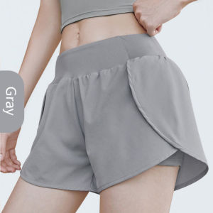 Yoga Shorts With Pocket Women Quick-drying Sports Shorts High Waist Yoga Pants Lightweight Breathable Ladies Casual Shorts Fitness Running Cycling Short Pants