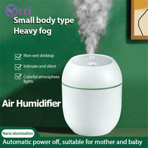 Ytri Air Purifier 250ml USB Portable Air Humidifier Diffuser Home Bedroom Humidifier with Colorful LED Light Large Capacity Small Portable Humidifier for Office