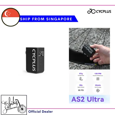 Cycplus AS2 Ultra Tiny E-Pump for Bicycle Compatible with Presta & Schrader