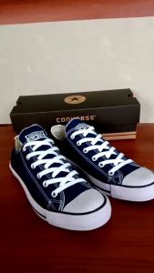 (free box)sepatu converse77 navy all star biru navy