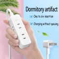 Two Hole Flat Socket 2 Plugs 6 Digits Rubiks Cube Socket Multi-function Household Power Converter. 