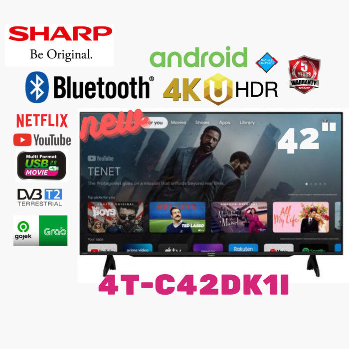 Sharp Android tv 42Inch 4T-C42DK1I 4K UHD | Lazada Indonesia