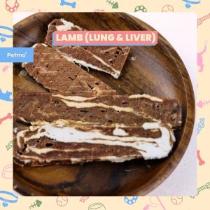 Petmo Dehydrated Pet Treats - Lamb Liver & Lung For Dogs & Cats 50g All Natural Jerky