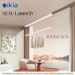 Oikia InvisRack / Automated Laundry Rack (With standard installation on concrete ceiling) / Clothes Drying Rack / Laundry Drying Rack