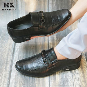 Giày tây lười nam 💝 HK.STORE 💝 da bò cao cấp dập vân thời trang cực đẹp siêu bắt mắt thích hợp quần tây quần jean.