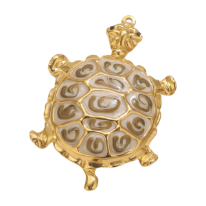 Multicolor Resin Sea Turtles Charm Stainless Steel Tortoise Pendant Accessory For Handmade Necklace