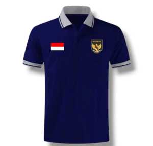 Kaos Polo Garuda Indonesia Lengan Pendek - Polo Shirt Casual Seragam dengan Logo Garuda dan Bendera Bisa COD