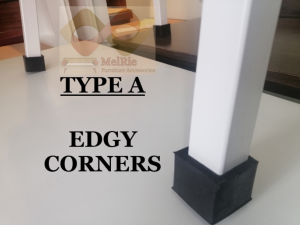 1x1 inch (25MM) SQUARE OUTER HEAVY DUTY Tubular Rubber Footings /Stopper(sold by 4/12/20/40/100 PCS)