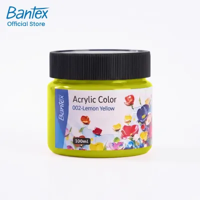 Bantex สีอะคริลิค สีน้ำวาดภาพ สีเพ้นท์ สีสด มีคุณภาพ กันน้ำเมื่อแห้ง ขนาด 100ml Acrylic Color