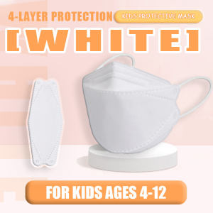 LYL 50PCS KF94 for Kids Facemask 4ply  Children Face Masks 口罩mask Protective Masks Reusable Unobstructed Breathing White 4 Layers  Facemask 3d Masks Not Single Use 儿童口罩
