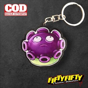 Gantungan Kunci Karakter GLOOM SHROOM Plants Vs Zombies Keychain Bahan Akrilik