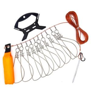 Lớn Dây Câu cá cáp dây thép không gỉ ráp dây Clip cá ráp dây sống khóa cá với Float xử lý Đồ Câu Cá