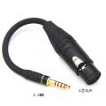 Uenjoyment HIFI 4.4MM Balanced Headphone Adapter Audio Cable 4.4 to 3.5mm 2.5mm 6.35mm XLR 4 Pin Male to Female Angle. 