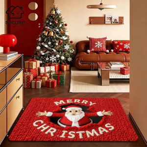 Socone Christmas Doormat 15x23in (38x58cm) Non-Slip Diatomaceous Earth Mat Festive Home Decor